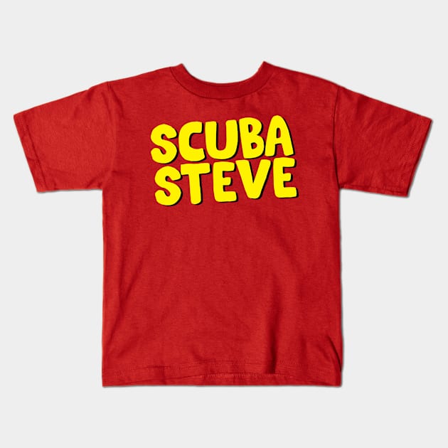 Scuba Steve //\\ Typography Design Kids T-Shirt by Trendsdk